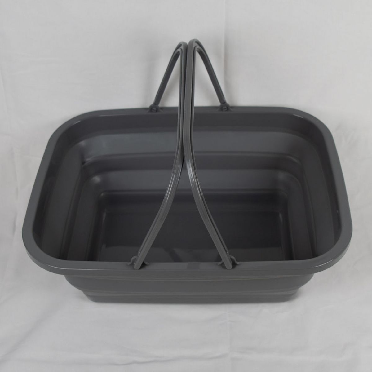 Collapsible Basket/Washing Tub 16L Grey in the group Household & Kitchen / Laundry, Cleaning & Dishes / Dish basins at Campingvaruhuset i Norden AB (70899)