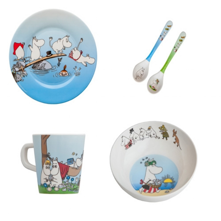 Moomin 5-Piece Dining Set Archipelago in the group Household & Kitchen / Serving / Children\'s dishes at Campingvaruhuset i Norden AB (70938)