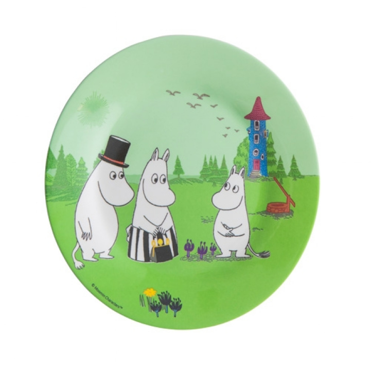 Moomin plate Moominhouse Green in the group Household & Kitchen / Serving / Children\'s dishes at Campingvaruhuset i Norden AB (71108)