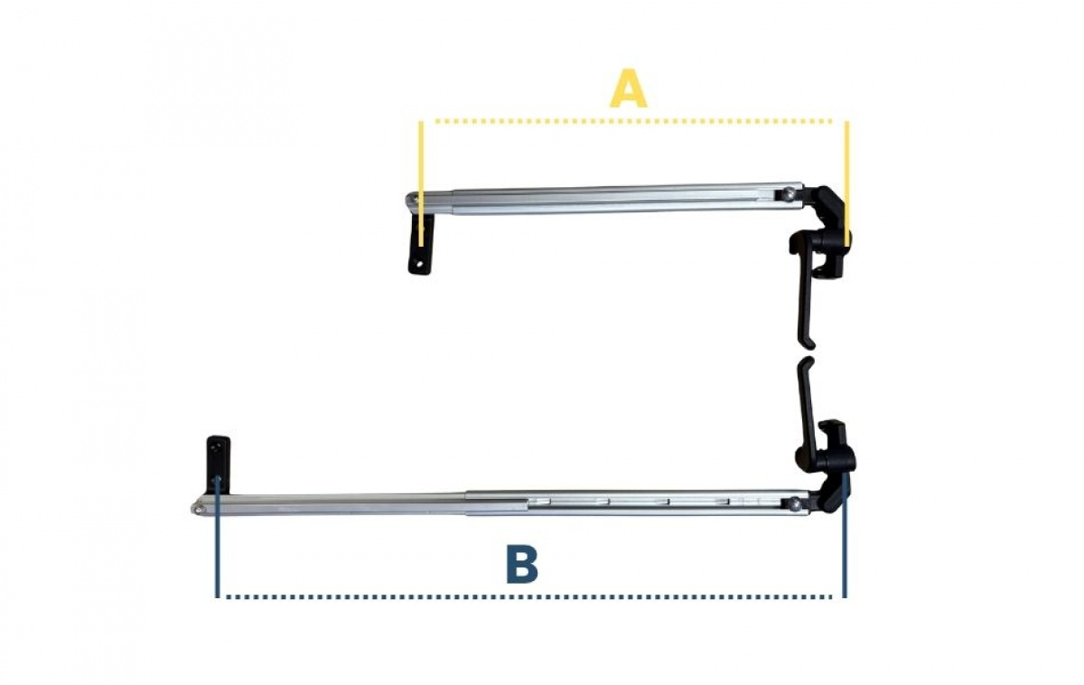 Window holder Complete Pair Black in the group Caravan & Motorhome / Body / Window / Spare parts Window at Campmarket (71157)