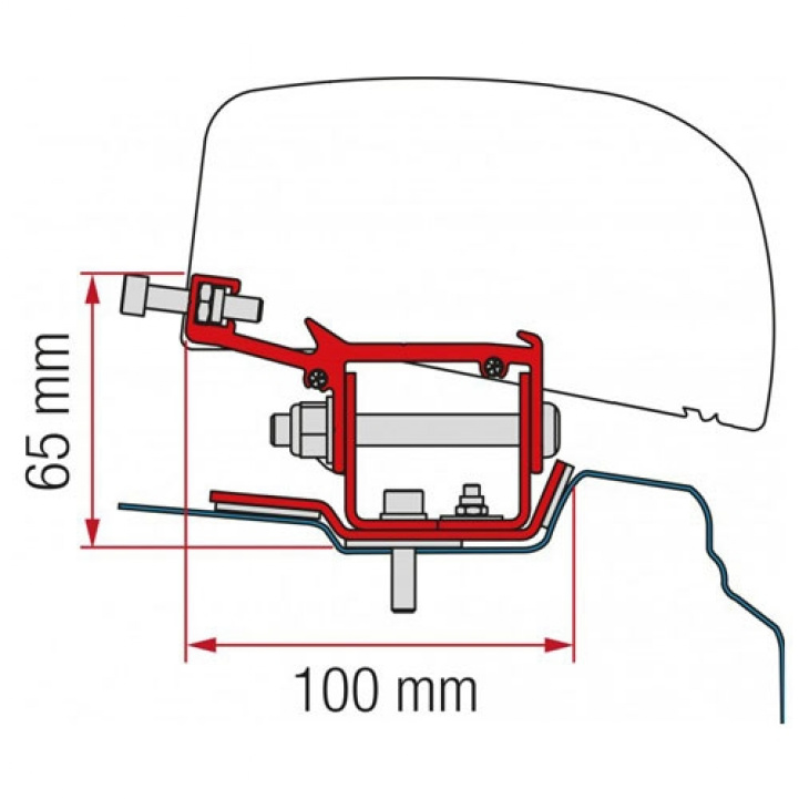 Fiamma Adapter F40 Renault Traffic L1 2014- in the group Caravan & Motorhome / Van & Sheet Metal Workers / Awnings / Awning adapters / Fiamma / F35/F40-Other Vehicles at Campmarket (71193)