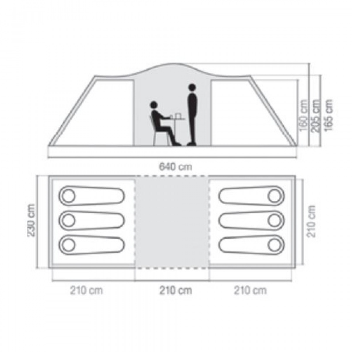 Coleman Ridgeline 6 Plus Camping Tent in the group Awning & Canopies / Other Tents & Camping Tents at Campingvaruhuset i Norden AB (71391)