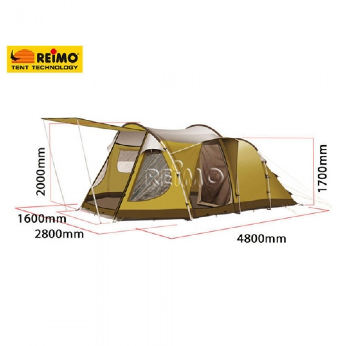 ReimoTent Camping Tent Bergenz 2 Z5 in the group Awning & Canopies / Other Tents & Camping Tents at Campingvaruhuset i Norden AB (71394)
