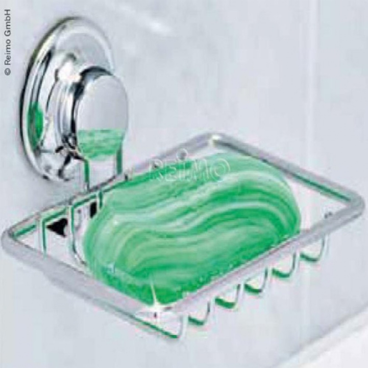 Soap holder Chrome Suction cup in the group Water & Sanitation / Bathroom items at Campmarket (71423)