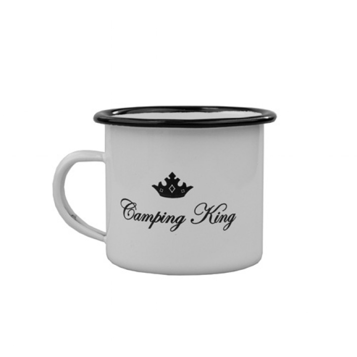 Enamelled Mug Camping King 230 ml in the group Household & Kitchen / Glass & Mugs / Mugs and Coffee Cups at Campingvaruhuset i Norden AB (71687)