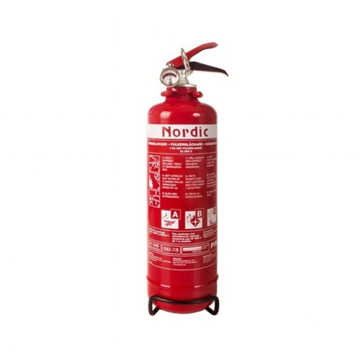 Nordic Fire Extinguisher 1 Kg in the group Other / Security / Fire Extinguishers & Smoke Detectors at Campingvaruhuset i Norden AB (71812)