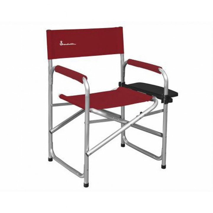 Isabella Director\'s Chair with Side Table Red in the group Camping furniture / Camping chairs at Campingvaruhuset i Norden AB (71823)
