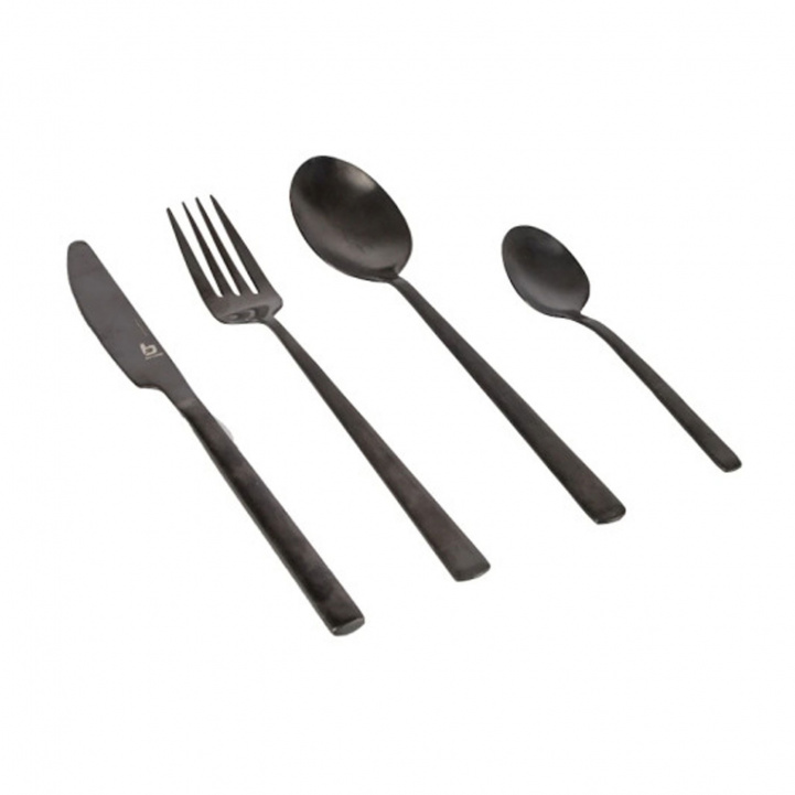 Cutlery set Ballona Black 16 pieces in the group Household & Kitchen / Serving / Cutlery at Campingvaruhuset i Norden AB (71879)