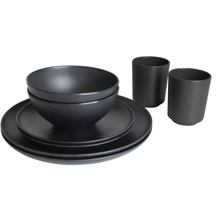 Orville service matte black 16 pieces in the group Household & Kitchen / Serving / Tableware at Campmarket (71882)