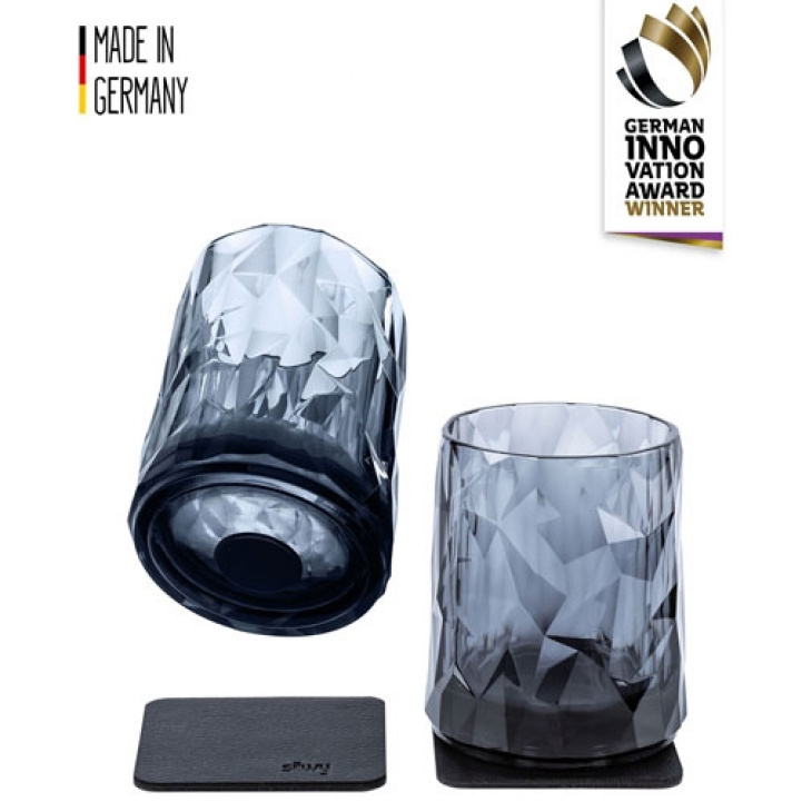 Silwy Drinking Glass Magnetic Grey 2-Pack in the group Household & Kitchen / Glass & Mugs / Magnetic Glass at Campingvaruhuset i Norden AB (72147)