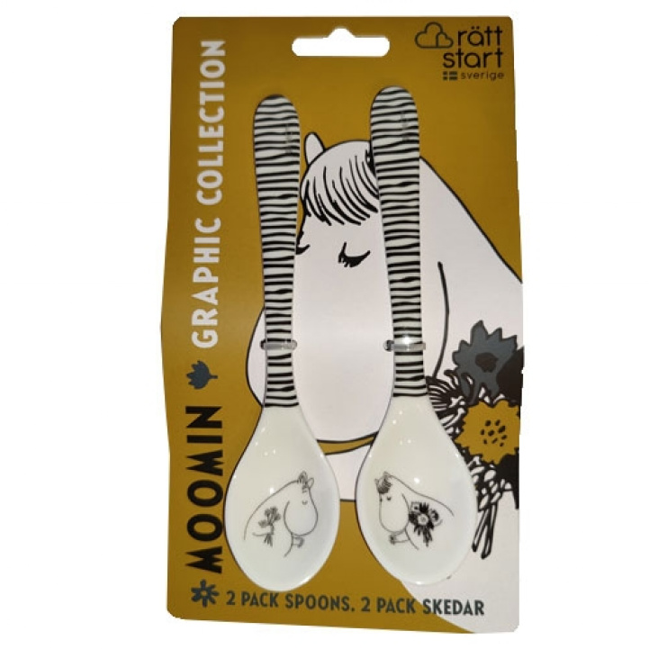 Moomin Spoons 2-Pack Graphic in the group Household & Kitchen / Serving / Children\'s dishes at Campingvaruhuset i Norden AB (72469)