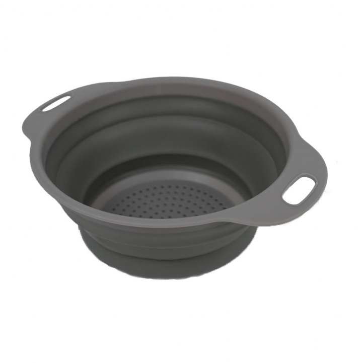 Collapsible Colander Silicone Grey in the group Household & Kitchen / Kitchen accessories / Kitchen utensils at Campmarket (73699)