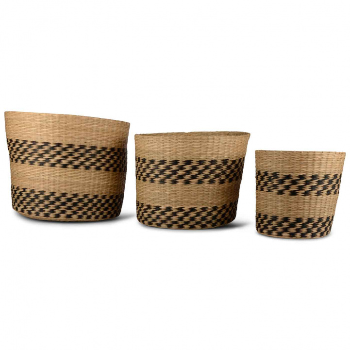Basket set 3 pieces Vietnam Checkered in the group Home & Interior / Storage at Campmarket (73888)
