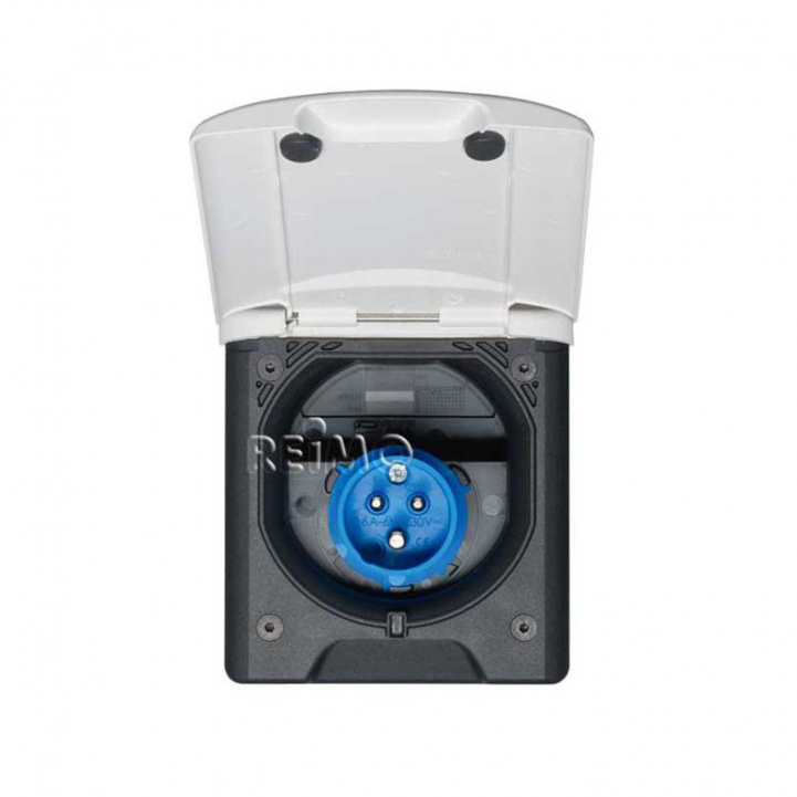 CEE Inlet Outlet White with Magnetic Lock in the group Caravan & Motorhome / Electronics / Switches & In/Outlets / Eling and Connection at Campmarket (74041)