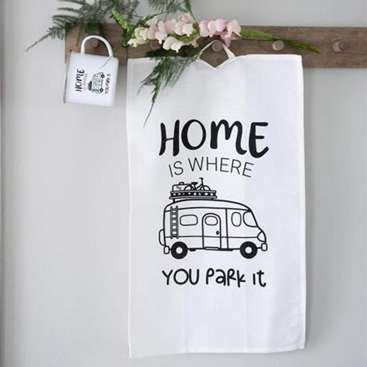 Kitchen towel Home is Motorhome in the group Household & Kitchen / Kitchen accessories / Kitchen textiles & Coasters at Campingvaruhuset i Norden AB (74332)