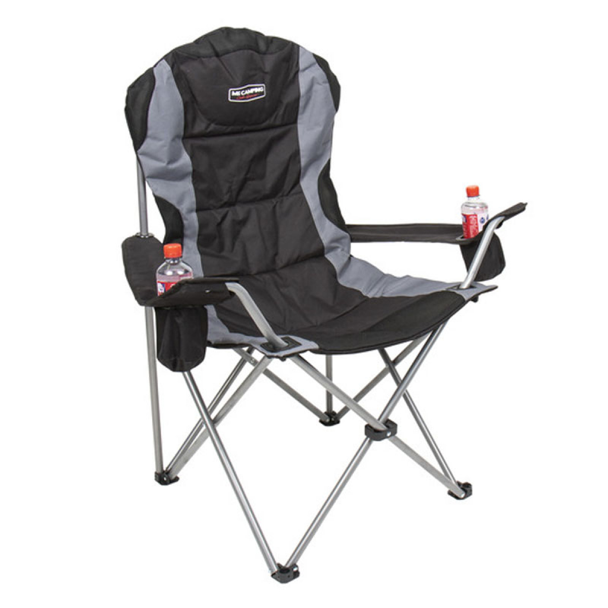 Toledo Black/Grey Folding Camping Chair in the group Camping furniture / Camping chairs / Other Chairs at Campingvaruhuset i Norden AB (74897)