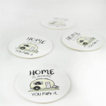 Glass coaster Home is Caravan Glass coaster Home is Caravan