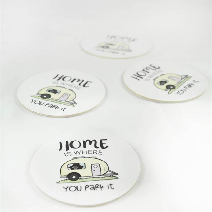 Glass coaster Home is Caravan in the group Household & Kitchen / Serving at Campmarket (74909)