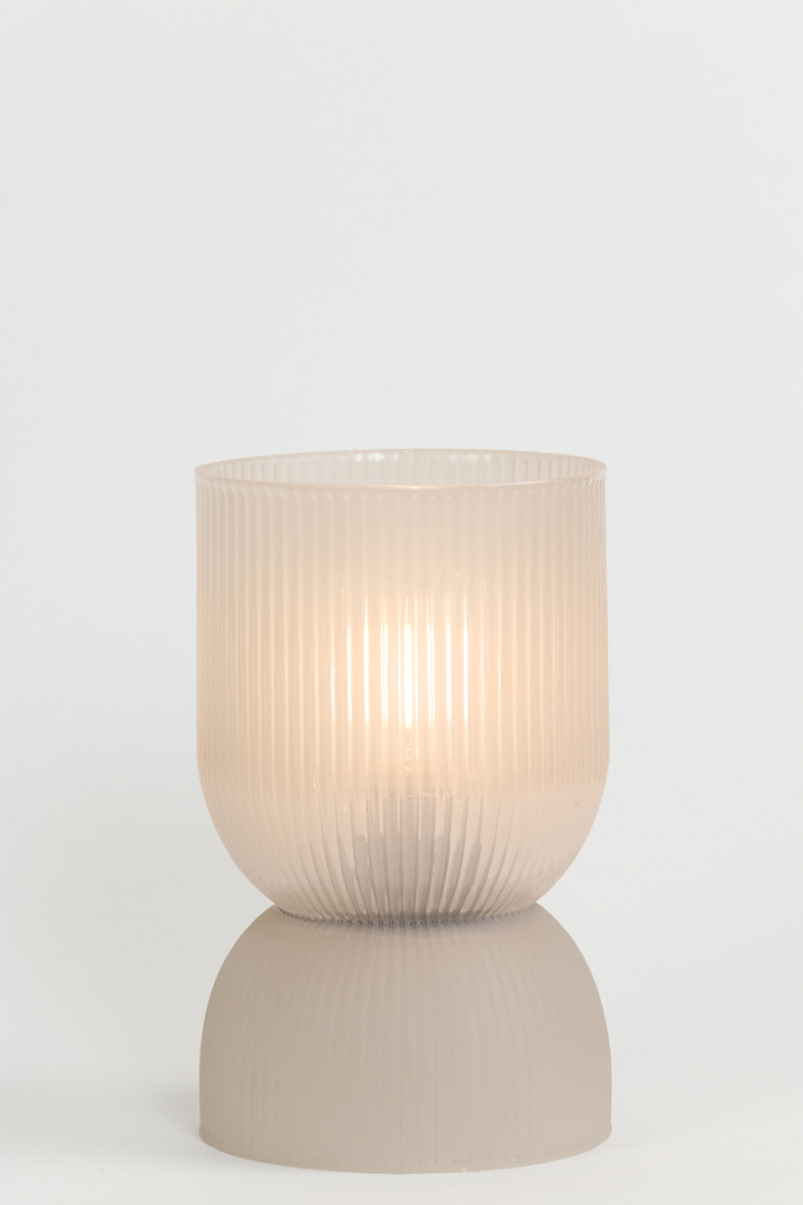Lamp Phoebe Glass Light Grey 12x19.5cm in the group Home & Interior / Lighting & Lanterns at Campingvaruhuset i Norden AB (75080)
