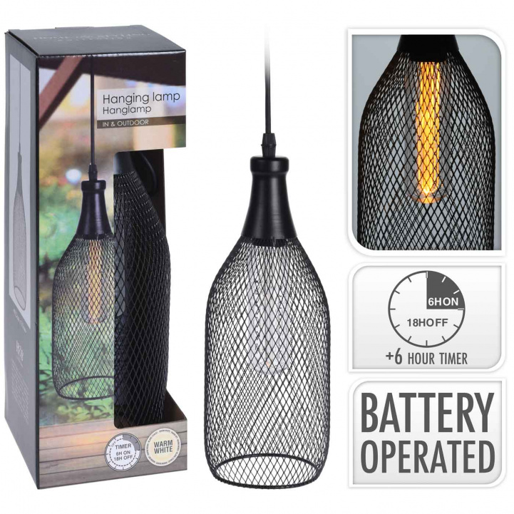 Battery-powered Lamp Black in the group Home & Interior / Lighting & Lanterns at Campingvaruhuset i Norden AB (75100)