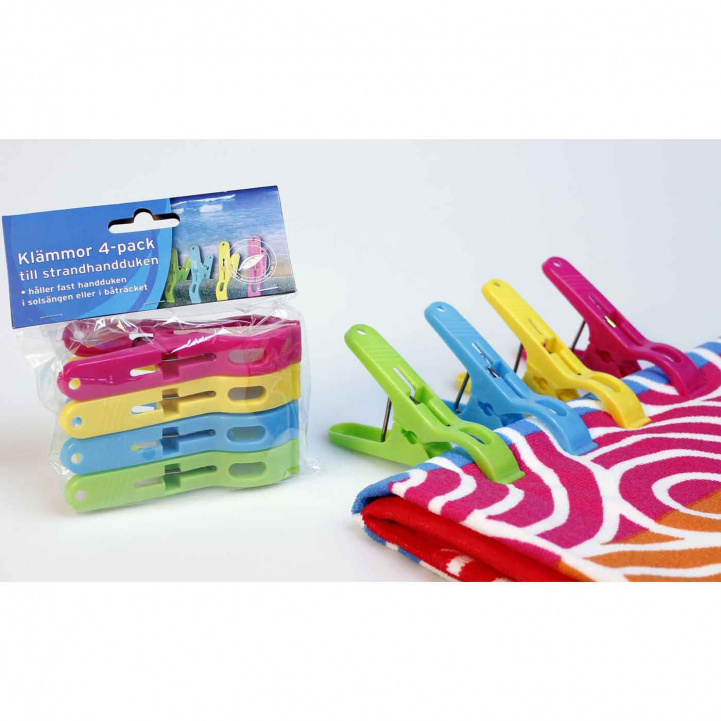 Beach Clamp 4-pack in the group Home & Interior / Textiles / Towels at Campmarket (75176)