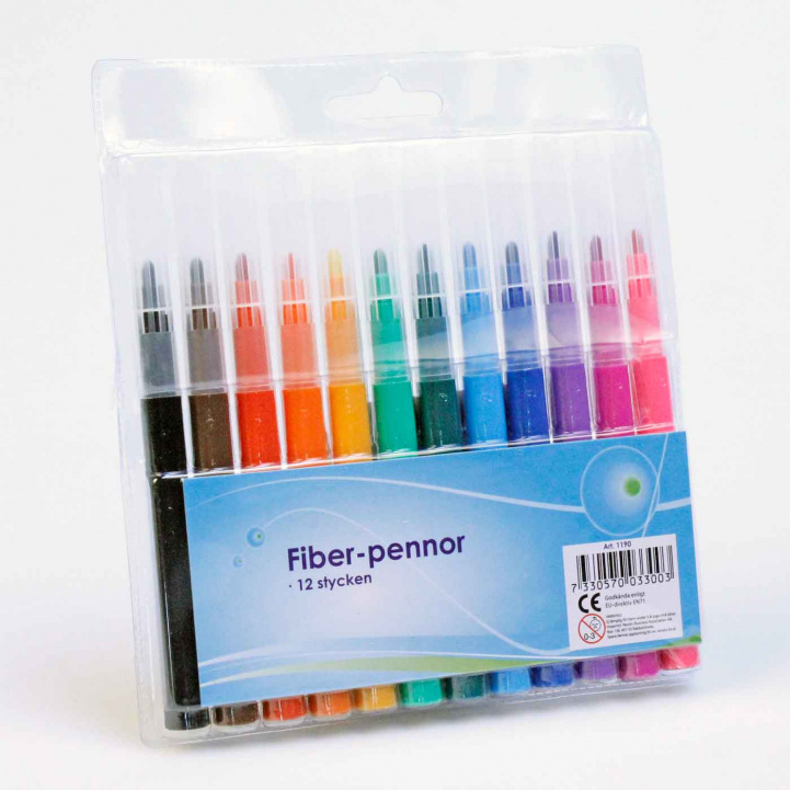 Fiber pen 12-pack in the group Other / Toys & Games at Campingvaruhuset i Norden AB (75225)