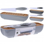 Bread box with knife