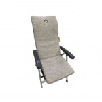 Wool mattress Stina chair cushion Grey Merino wool 50x135cm