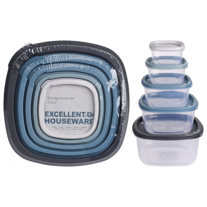 Jar Set with Lid 5-pack in the group Household & Kitchen / Kitchen accessories / Food & Pantry Storage at Campingvaruhuset i Norden AB (75728)