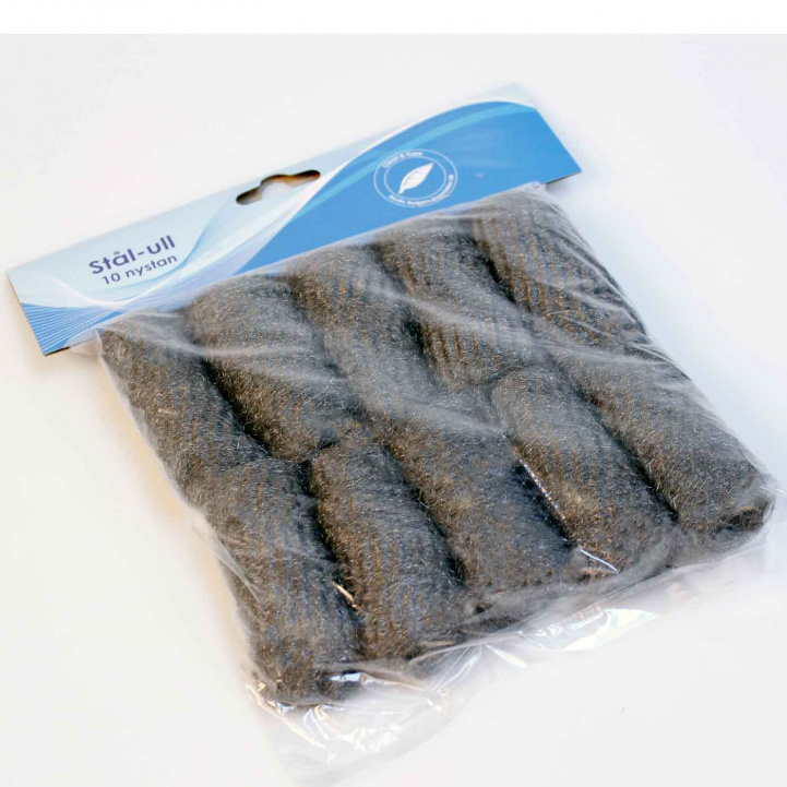 Steel wool 10-pack in the group Household & Kitchen / Laundry, Cleaning & Dishes / Dish brushes at Campmarket (76125)