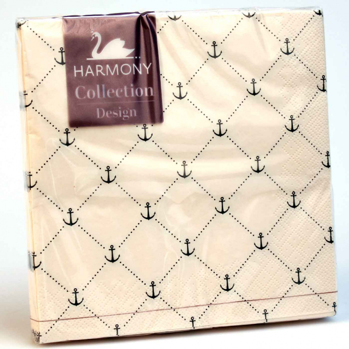 Napkin 20-p 33X33 cm Anchor Pattern in the group Household & Kitchen / Serving / Disposable items at Campingvaruhuset i Norden AB (76127)