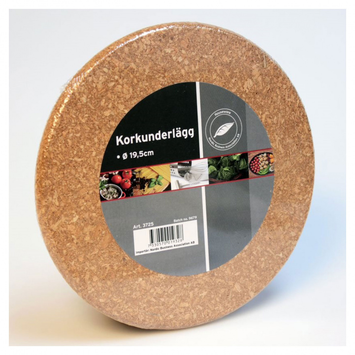 Cork coaster 19.5 cm in the group Household & Kitchen / Kitchen accessories / Kitchen textiles & Coasters at Campingvaruhuset i Norden AB (76153)