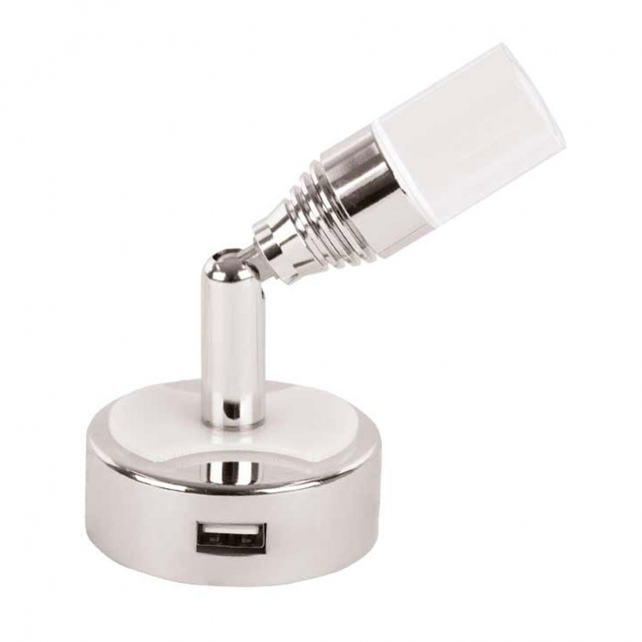 Reading lamp with night light/USB in the group Caravan & Motorhome / Electronics / Interior Lighting / LED Lighting / LED Spotlights at Campingvaruhuset i Norden AB (76263)