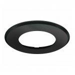 Round frame for recessed installation matte black