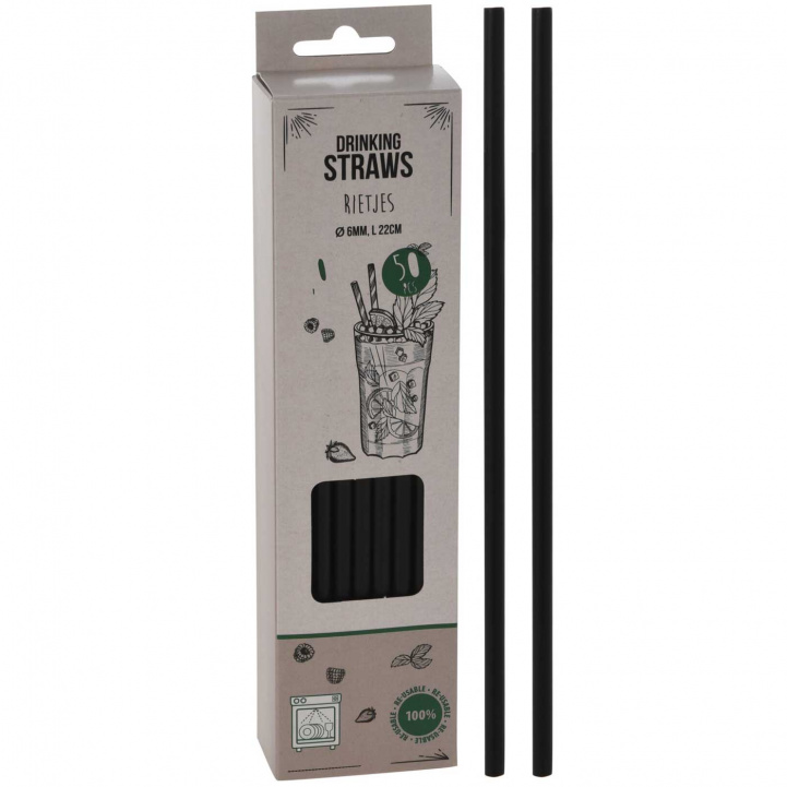 Black Straws 50-pack in the group Household & Kitchen / Serving / Other at Campmarket (76426)