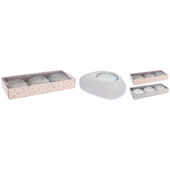Tea Light Holders Stone 3-pack in the group Home & Interior / Lighting & Lanterns at Campingvaruhuset i Norden AB (76504)