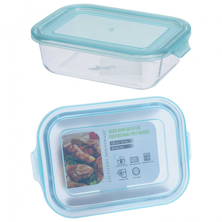 Lunch box Glass 0.63L in the group Household & Kitchen / Kitchen accessories / Food & Pantry Storage at Campingvaruhuset i Norden AB (76505)