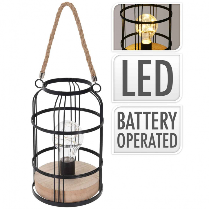 Lantern with Lamp Metal in the group Home & Interior / Lighting & Lanterns at Campmarket (76544)