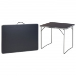 Folding Camping Table Grey 80x60cm