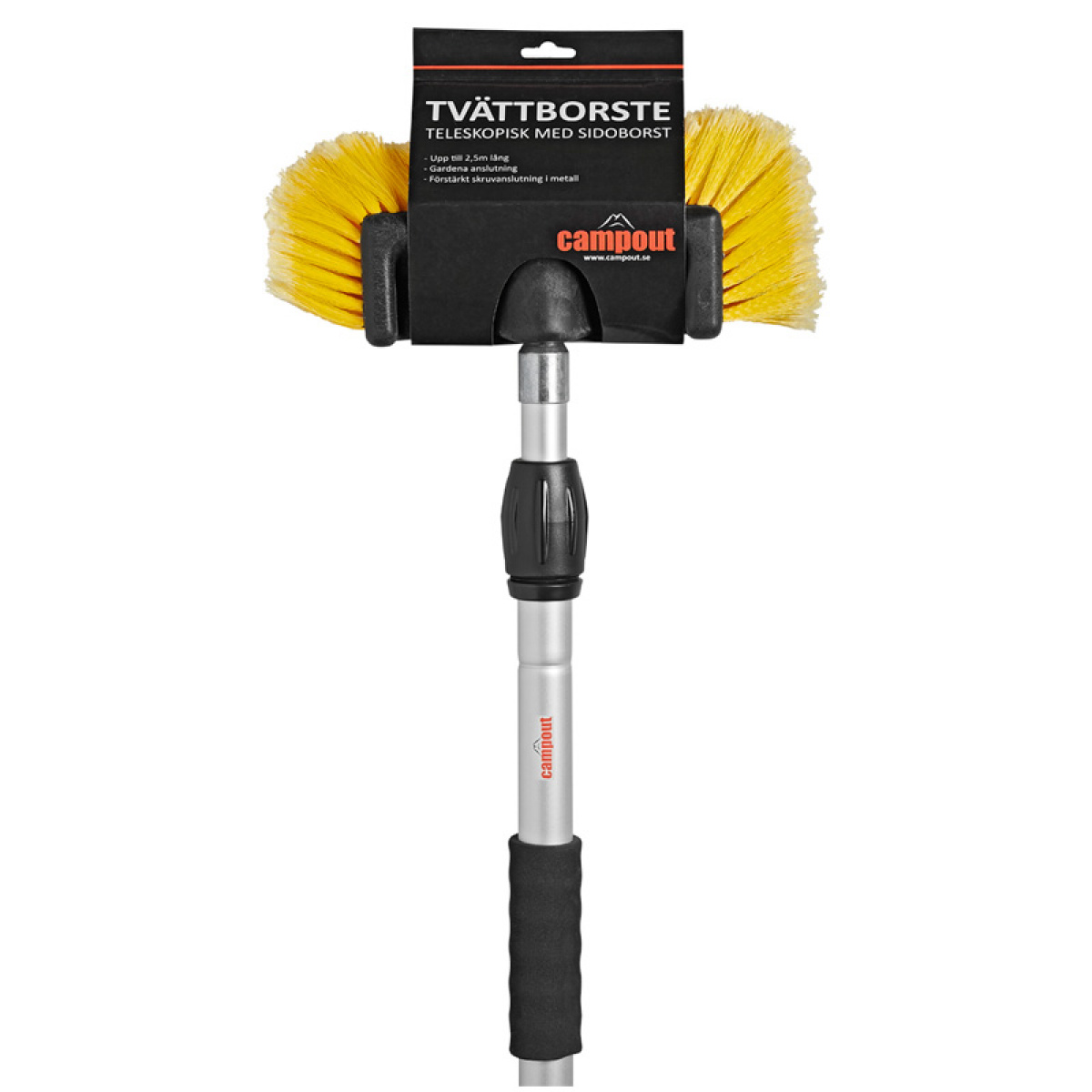 Campout Telescopic Washing Brush with Side Brush 2.5m in the group Water & Sanitation / Cleaning & Maintenance / Cleaning tools at Campmarket (76619)