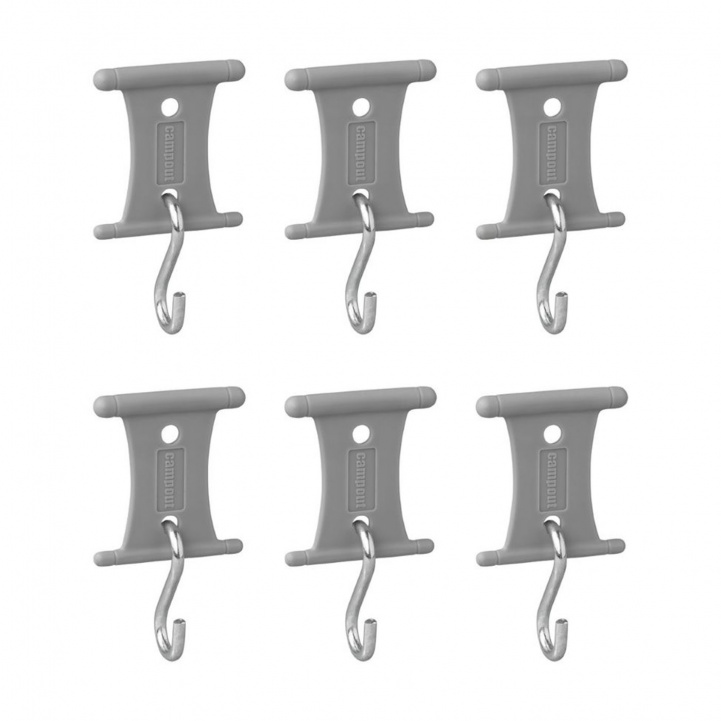 Campout Hanger with S-hook for Tent Rails 5 - 8 mm 6-pack in the group Awning & Canopies / Accessories-Parts at Campmarket (76677)