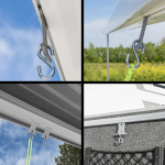 ProPlus Hanger with S-hook for Tent Rails 5/6mm and 7/8mm 6-pack ProPlus Hanger with S-hook for Tent Rails 5/6mm and 7/8mm 6-pack