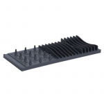 Dish rack with dish mat