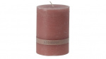 Block candle 6x8cm Rose