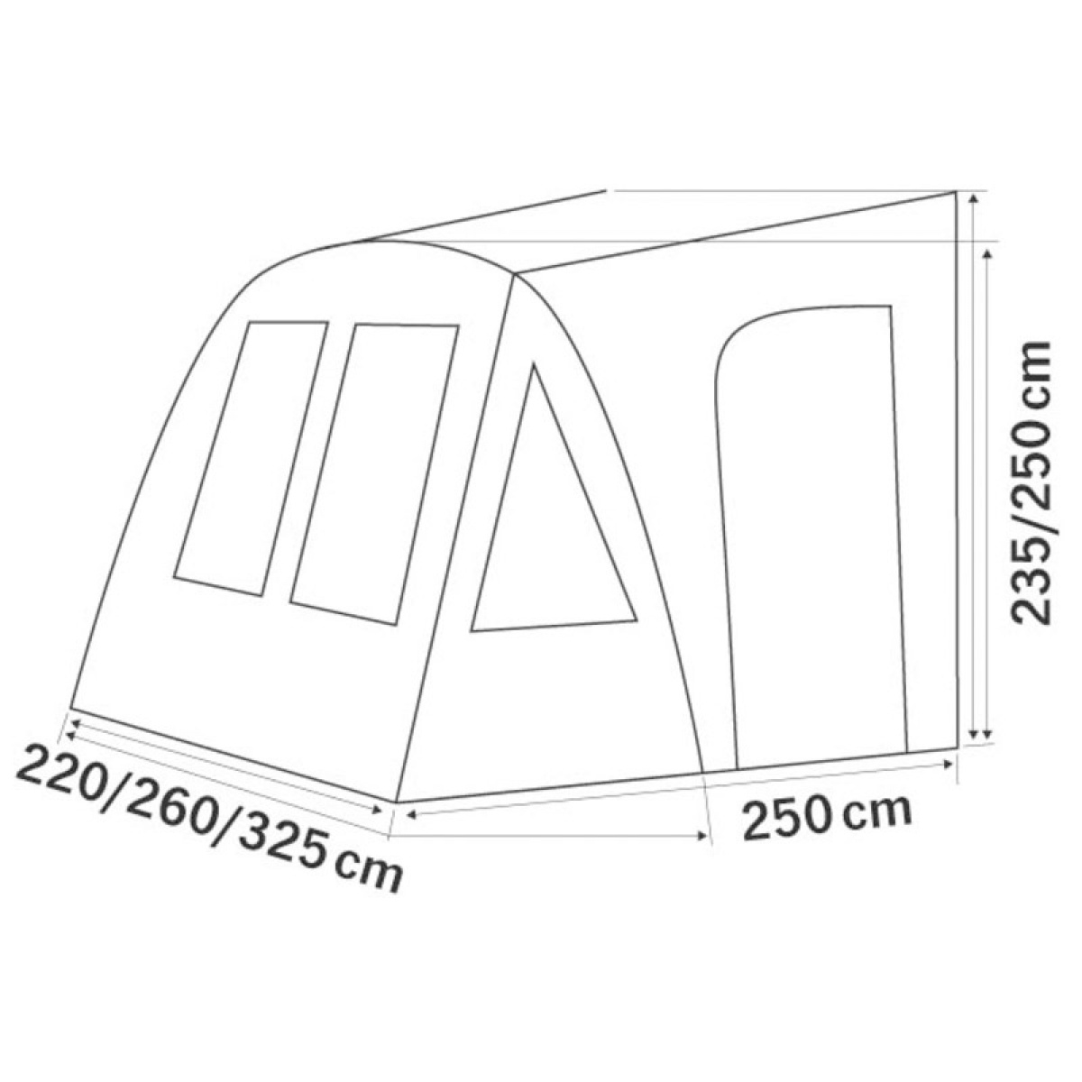 ReimoTent Air Tent One Beam Air in the group Awning & Canopies / Awning Caravan / Air tent Caravan / Reimo Air Tent Caravan at Campingvaruhuset i Norden AB (77230)