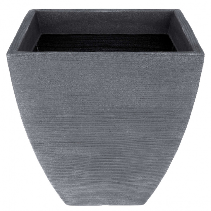 Pot Ribbed Rectangular 39x39cm Grey Pot Ribbed Rectangular Height 41cm Dimensions 39x39cm Grey in the group Home & Interior / Decoration & Comfort at Campmarket (77263)