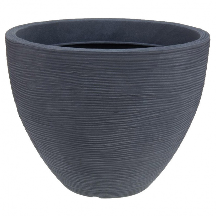 Pot Ribbed 31x39cm Round Grey Pot Ribbed Height 31cm Diameter 39cm Round Grey in the group Home & Interior / Decoration & Comfort at Campingvaruhuset i Norden AB (77266)