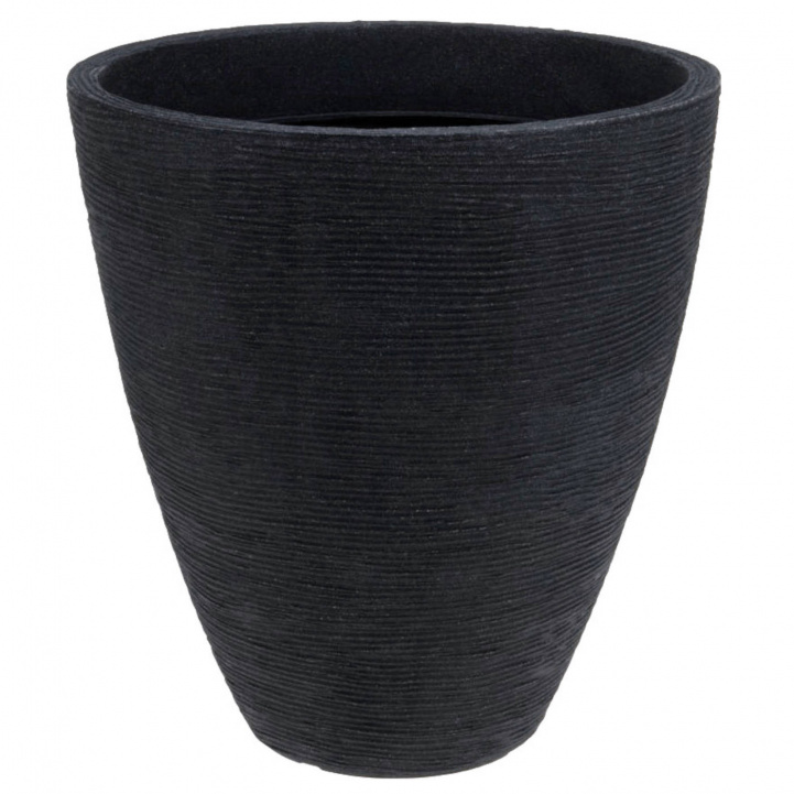 Pot Ribbed Height 42 cm Anthracite Pot Ribbed Height 42 cm Diameter 39 cm Anthracite in the group Home & Interior / Decoration & Comfort at Campingvaruhuset i Norden AB (77267)