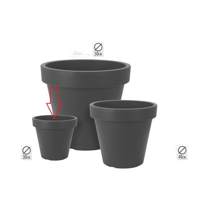 Pot Small 30cm Anthracite in the group Home & Interior / Decoration & Comfort at Campingvaruhuset i Norden AB (77311)