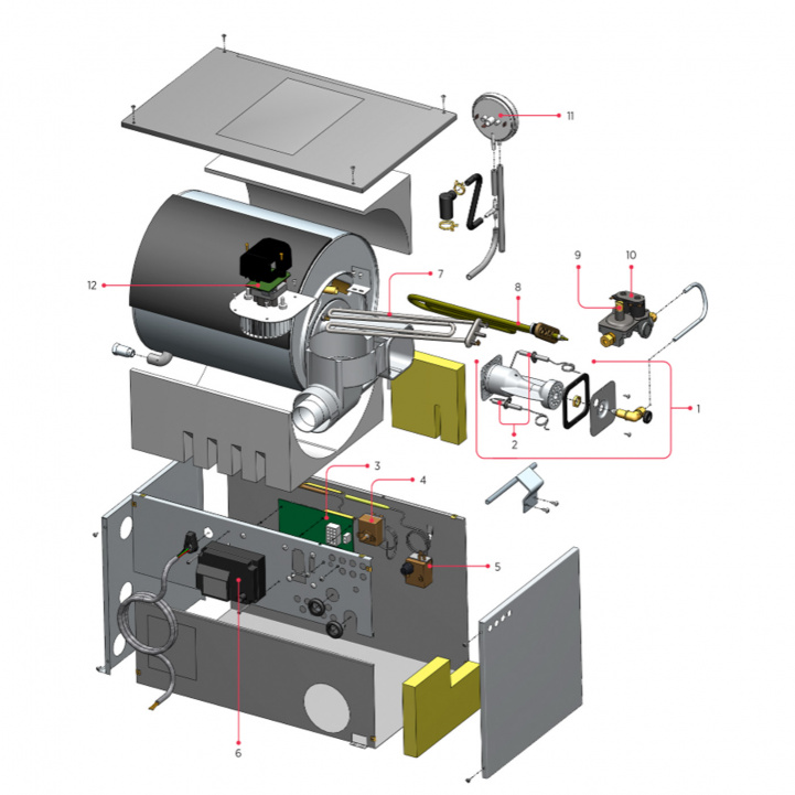 Spare Parts Alde Compact 3000 in the group Caravan & Motorhome / Heat, Cold & Ventilation / Alde / Alde Heater / Spare parts Compact 3000 at Campmarket (77809)